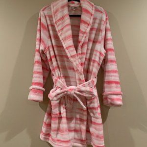Sonoma Pink Striped Bathrobe Womens Large